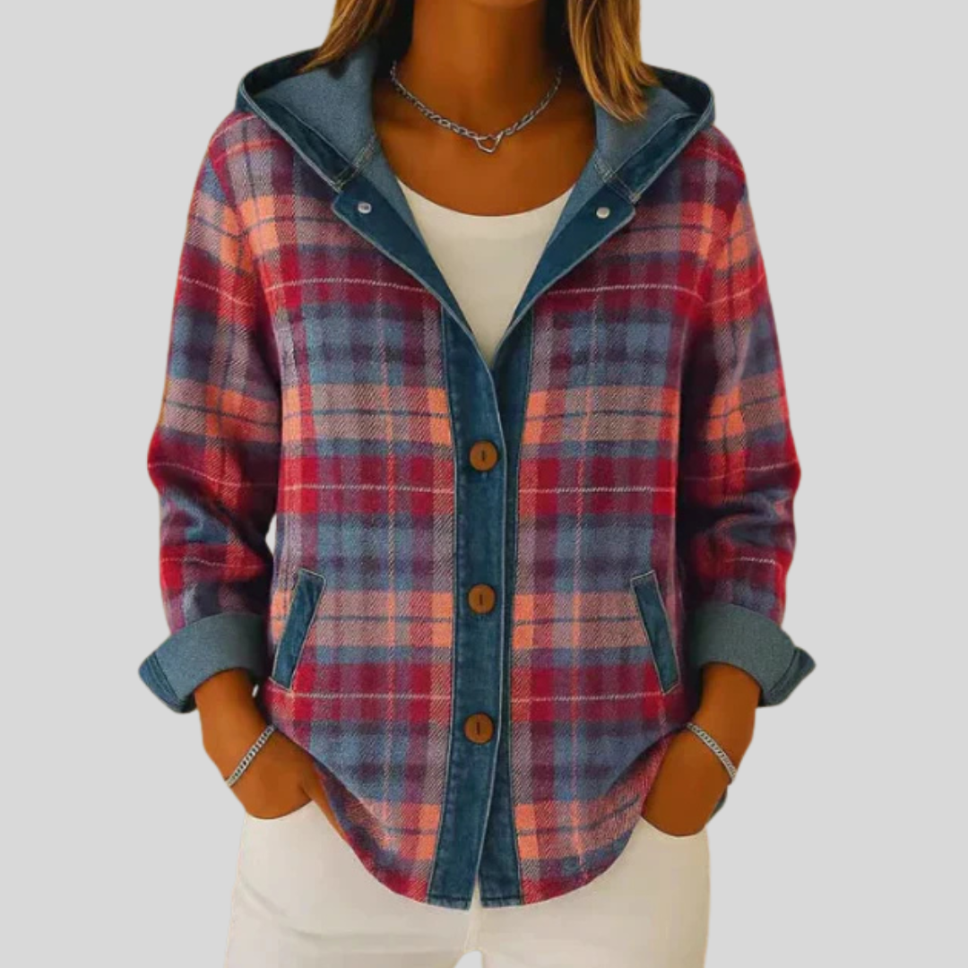 Kestrel | Chaqueta de Cuadros con Capucha para Mujer