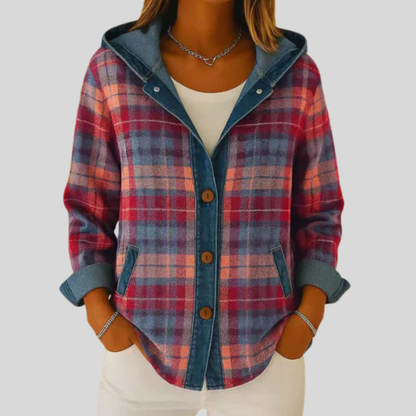 Kestrel | Chaqueta de Cuadros con Capucha para Mujer