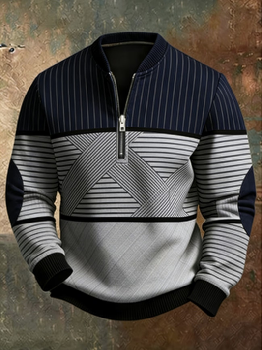 Viktor | Suéter Elegante para Hombre con Media Cremallera