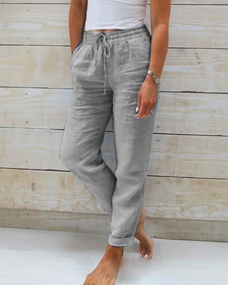 PANTALÓN ESTERALDA CON CINTURA ELÁSTICA