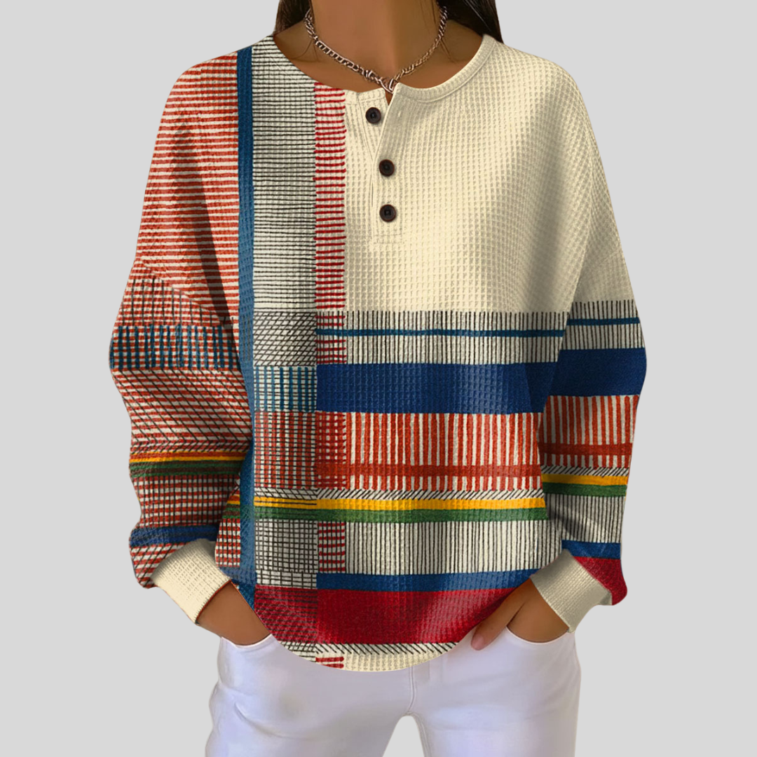 Tindra  | Sudadera Henley para Mujer