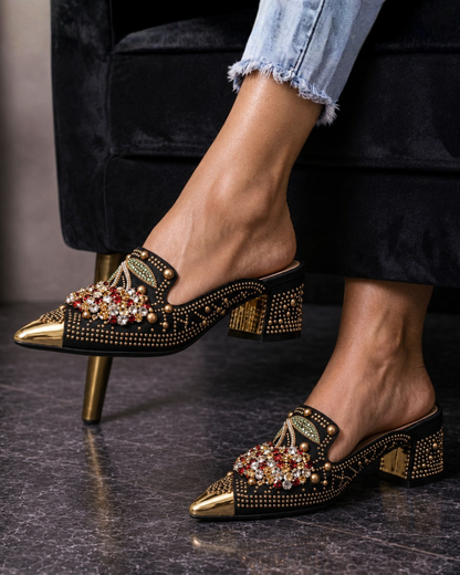 Gilda | Tacon con Cristales y Detalle de Cereza para Mujer