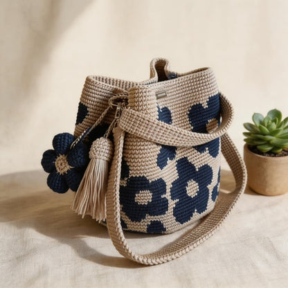 Jazmín - Saco Tote Floral de Croché Hecho a Mano para Mujer
