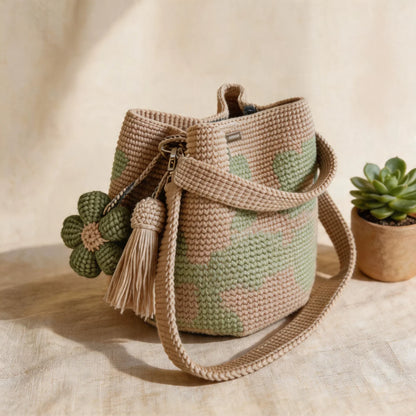 Jazmín - Saco Tote Floral de Croché Hecho a Mano para Mujer
