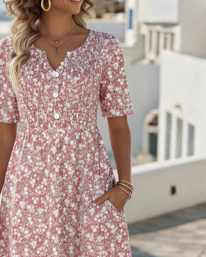 Carmen | Vestido midi floral suelto y ligero para Mujer