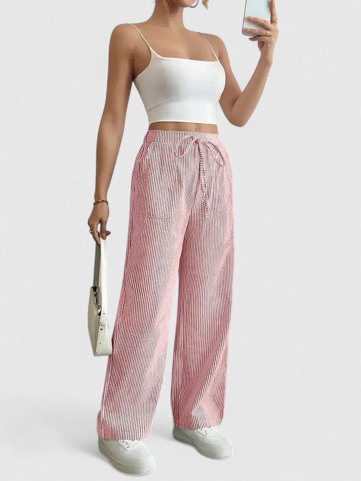 Dominique | Pantalones anchos y cómodos con detalles elegantes