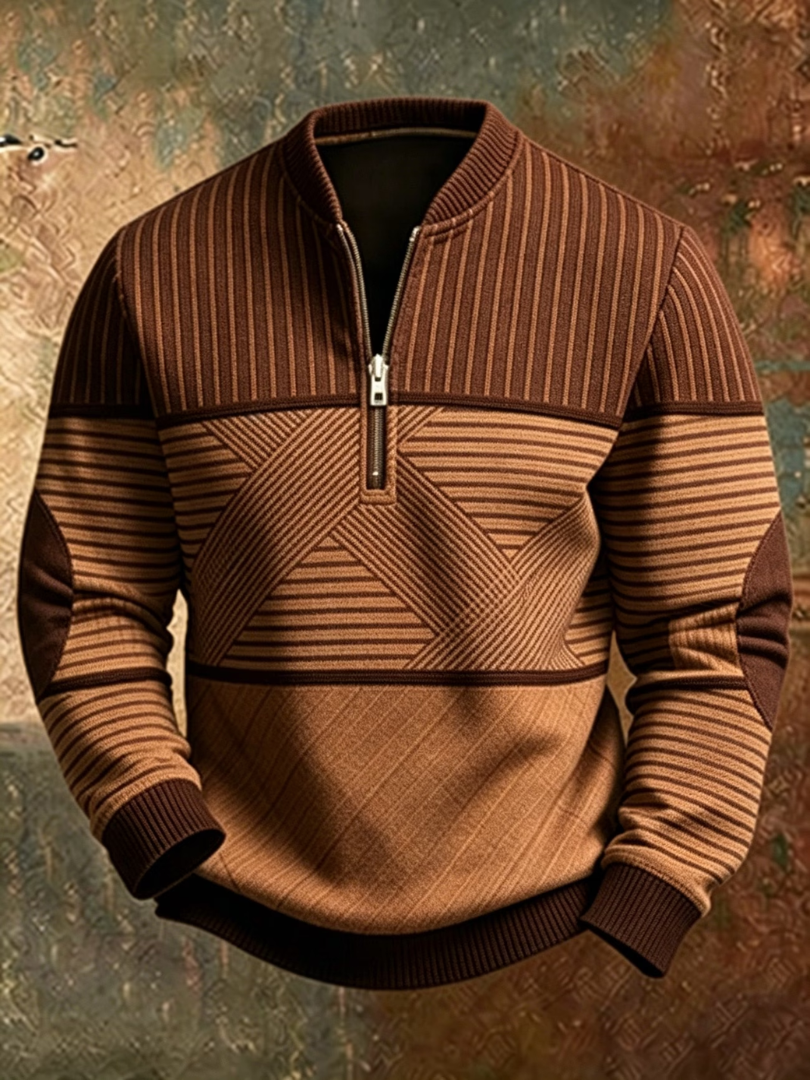 Viktor | Suéter Elegante para Hombre con Media Cremallera