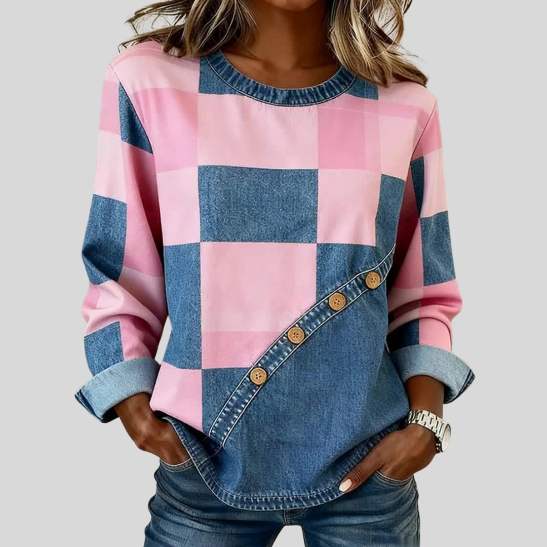 Tindelle | Sudadera de Arte Patchwork para Mujer