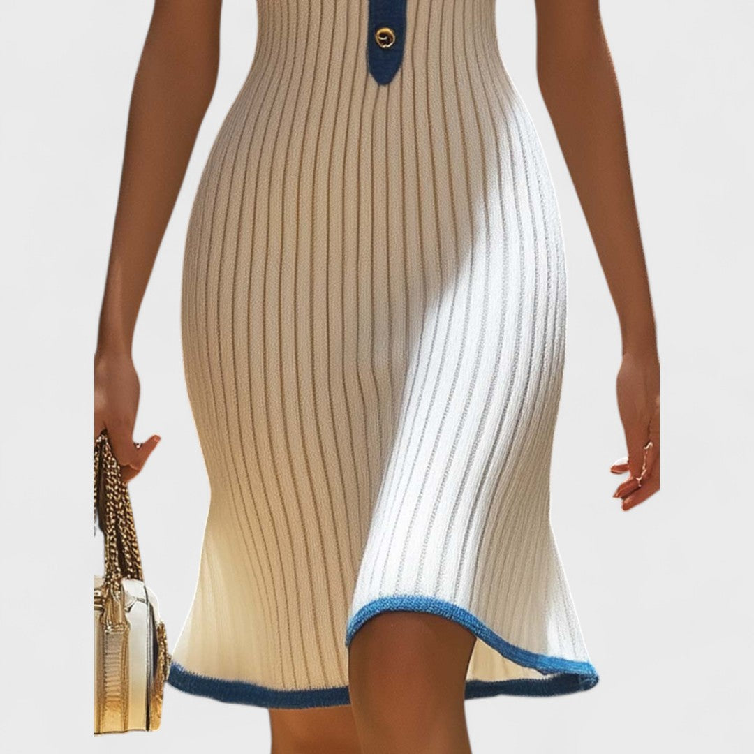 Ellena - Elegante vestido midi con falda sirena