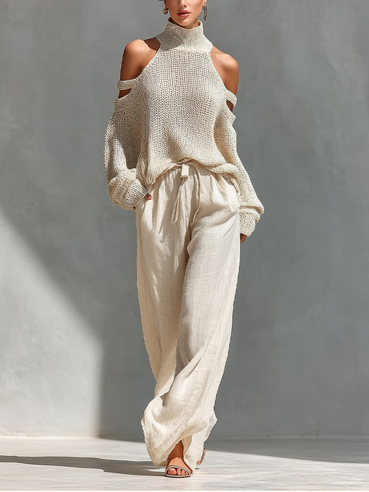 Camilla | Conjunto moderno de punto y lino para Mujer
