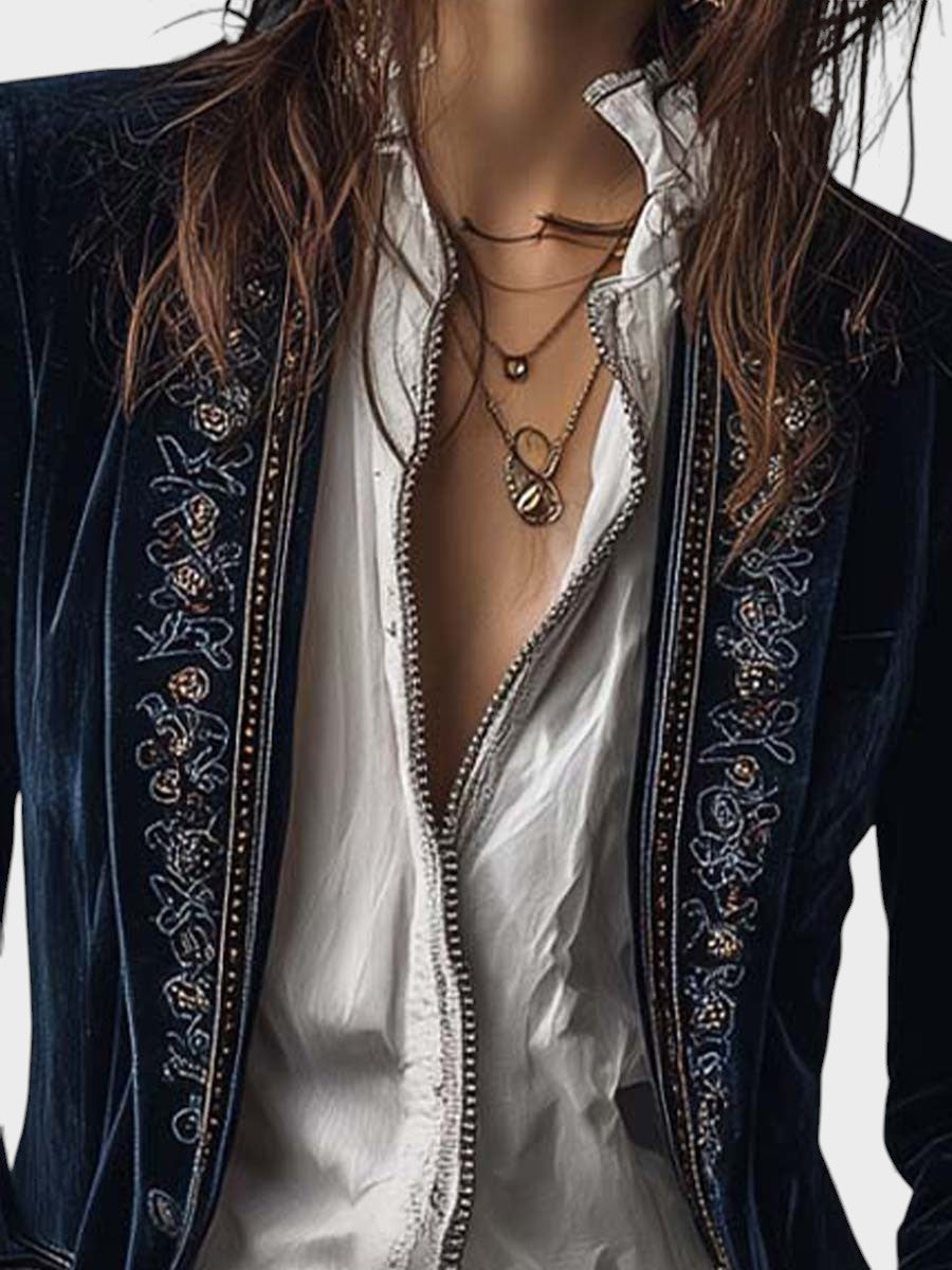 Nuria | Chaqueta de Veludo Elegante para Mujer