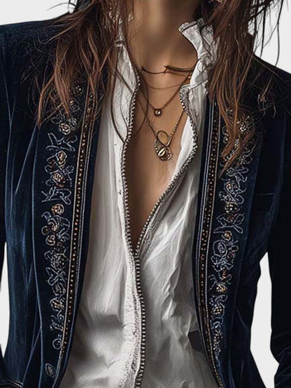Nuria | Chaqueta de Veludo Elegante para Mujer