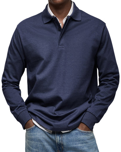 KOELMAN | POLO DE MANGA LARGA DE LUJO PARA HOMBRE