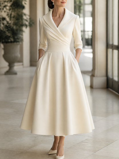 Élodie - Vestido de Mujer midi de satén