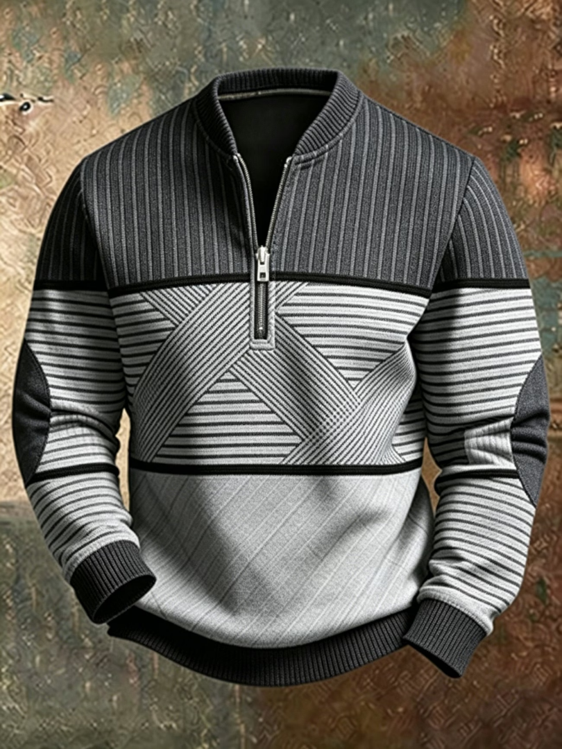 Viktor | Suéter Elegante para Hombre con Media Cremallera