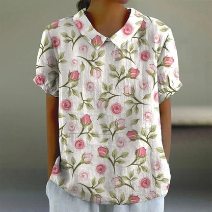 Blusa informal con estampado floral