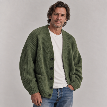 Nathaniel | Cárdigan Relajado con Escote en V para Hombre