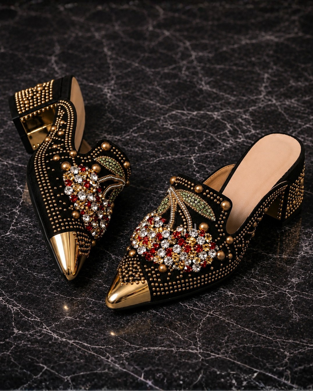 Gilda | Tacon con Cristales y Detalle de Cereza para Mujer