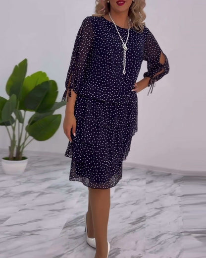 Auterelle | Vestido elegante con lunares