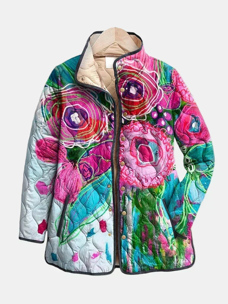 DELACROIX | Chaqueta Acolchada Acuarela Floral Lucie