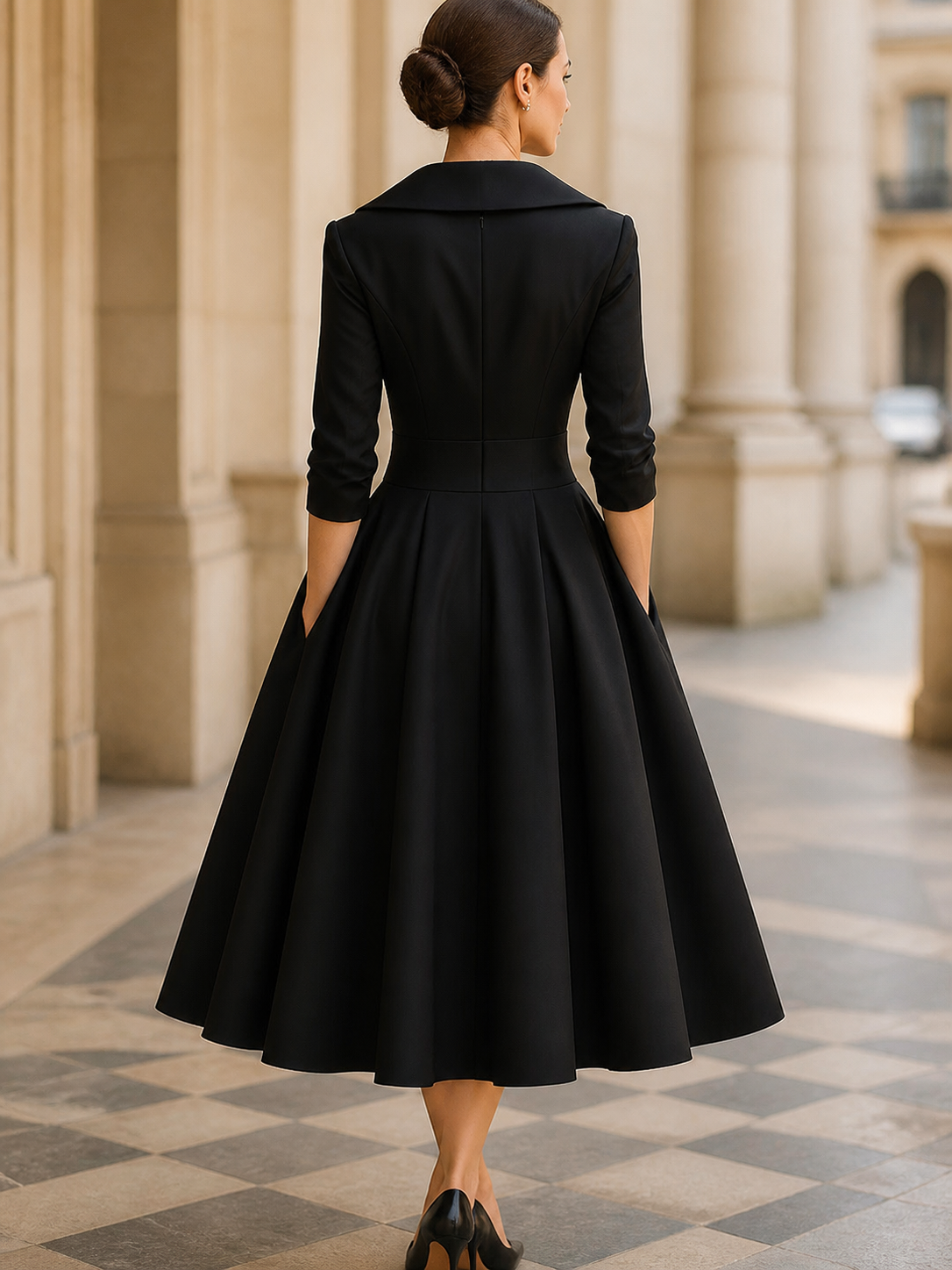 Élodie - Vestido de Mujer midi de satén