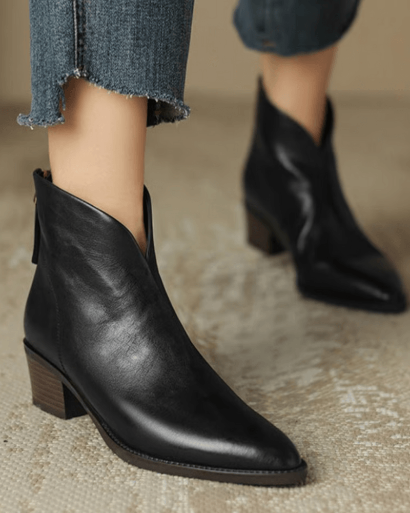 Lina - Botas elegantes de tacón de bloque hasta la rodilla para mujer