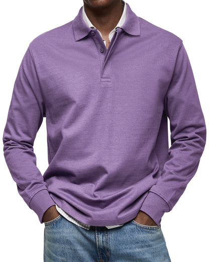 KOELMAN | POLO DE MANGA LARGA DE LUJO PARA HOMBRE