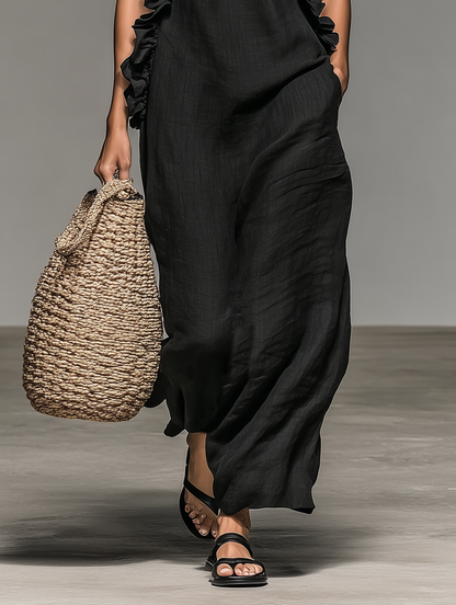 Lua | Vestido Maxi con Bolsillos para Mujer