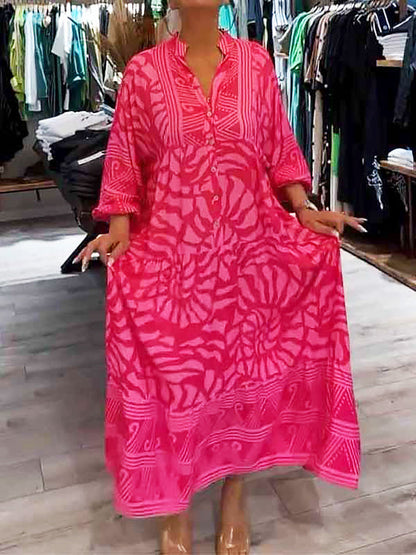 Mira | Vestido estampado con cuello en V (Casi agotado)