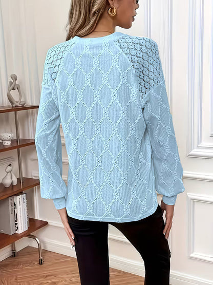 Livia – Blusa con patrón y mangas largas