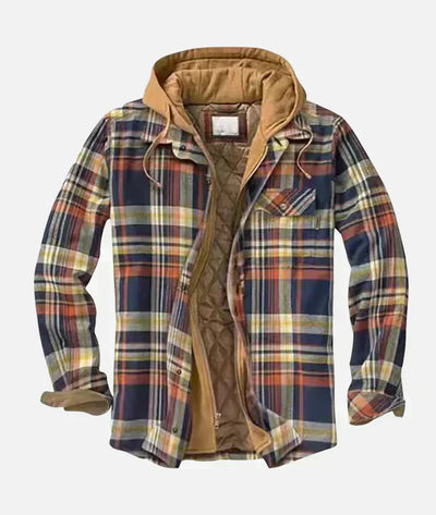 Alain – Chaqueta a cuadros con patchwork