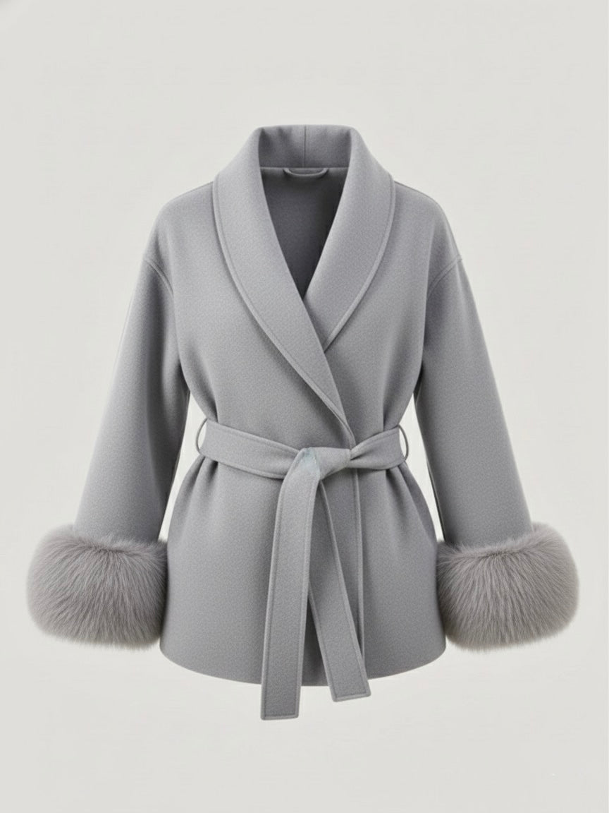 Arctic Grace | Elegante abrigo de lana