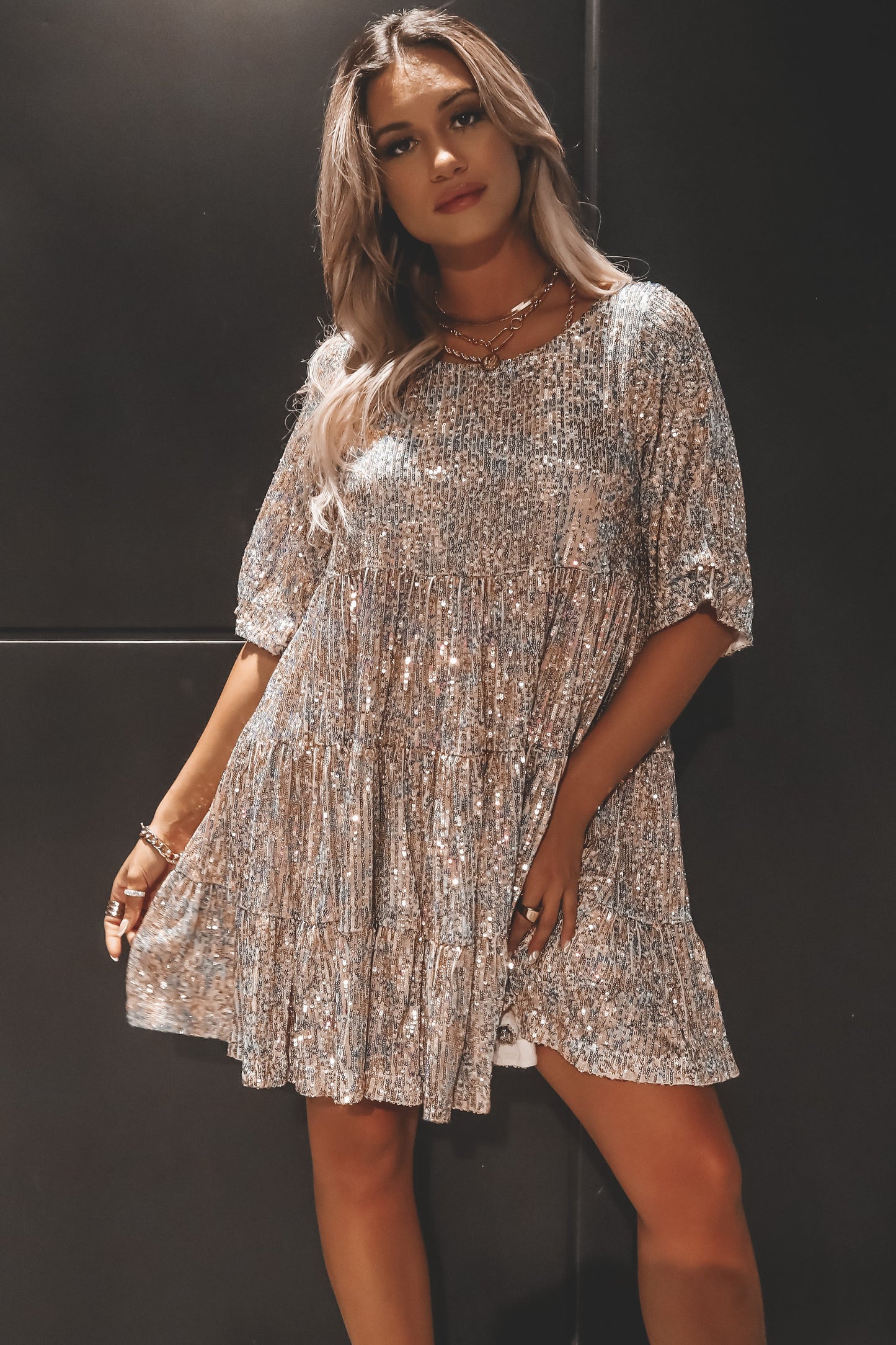 Vestido Antonella™ Glamuroso de Lentejuelas