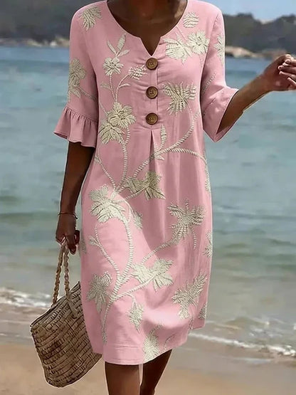 Tisha - Vestido casual con estampado floral para Mujer