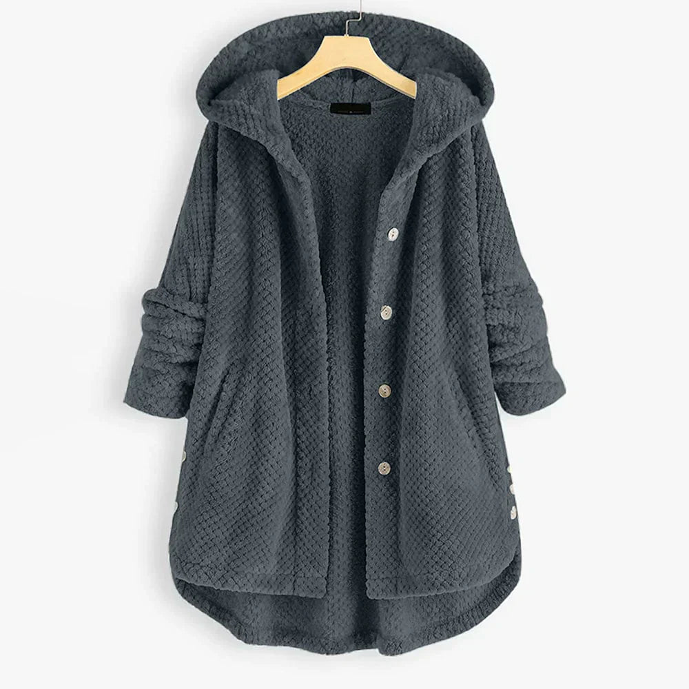 Dana™ | Abrigo con capucha de canalé