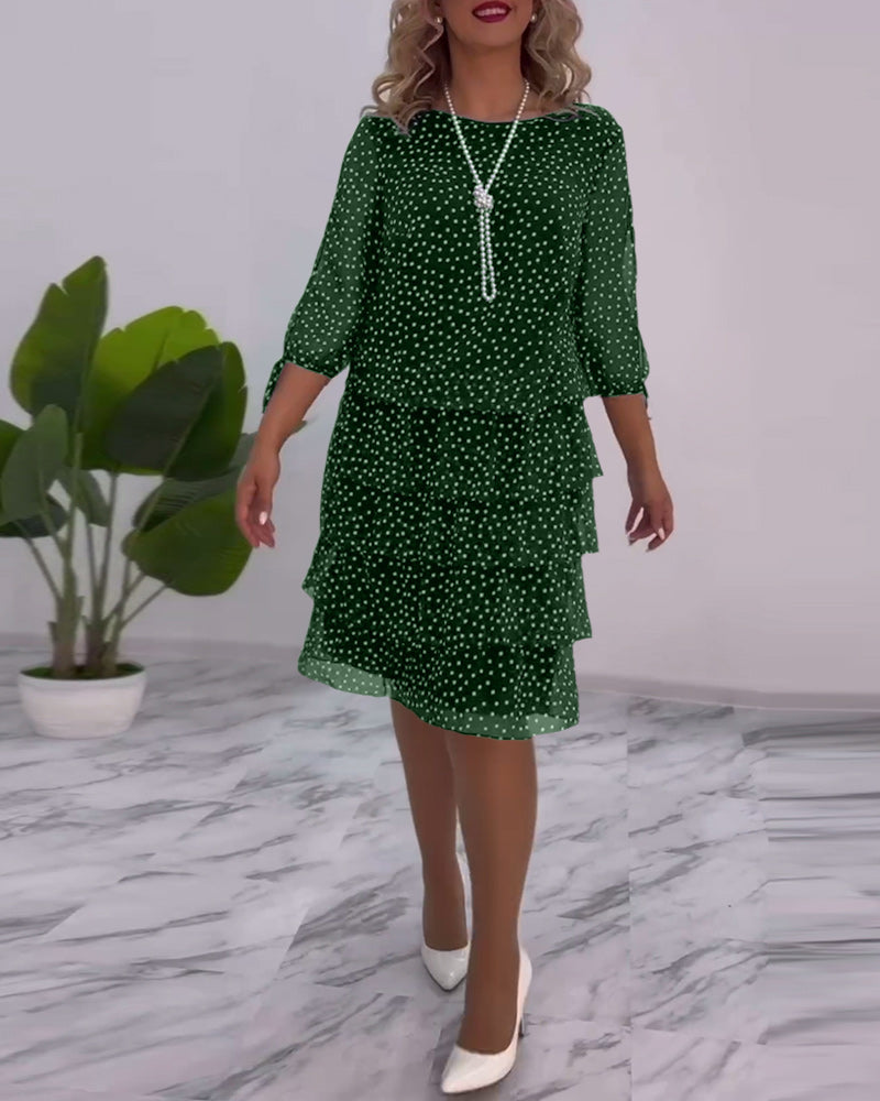 Auterelle | Vestido elegante con lunares