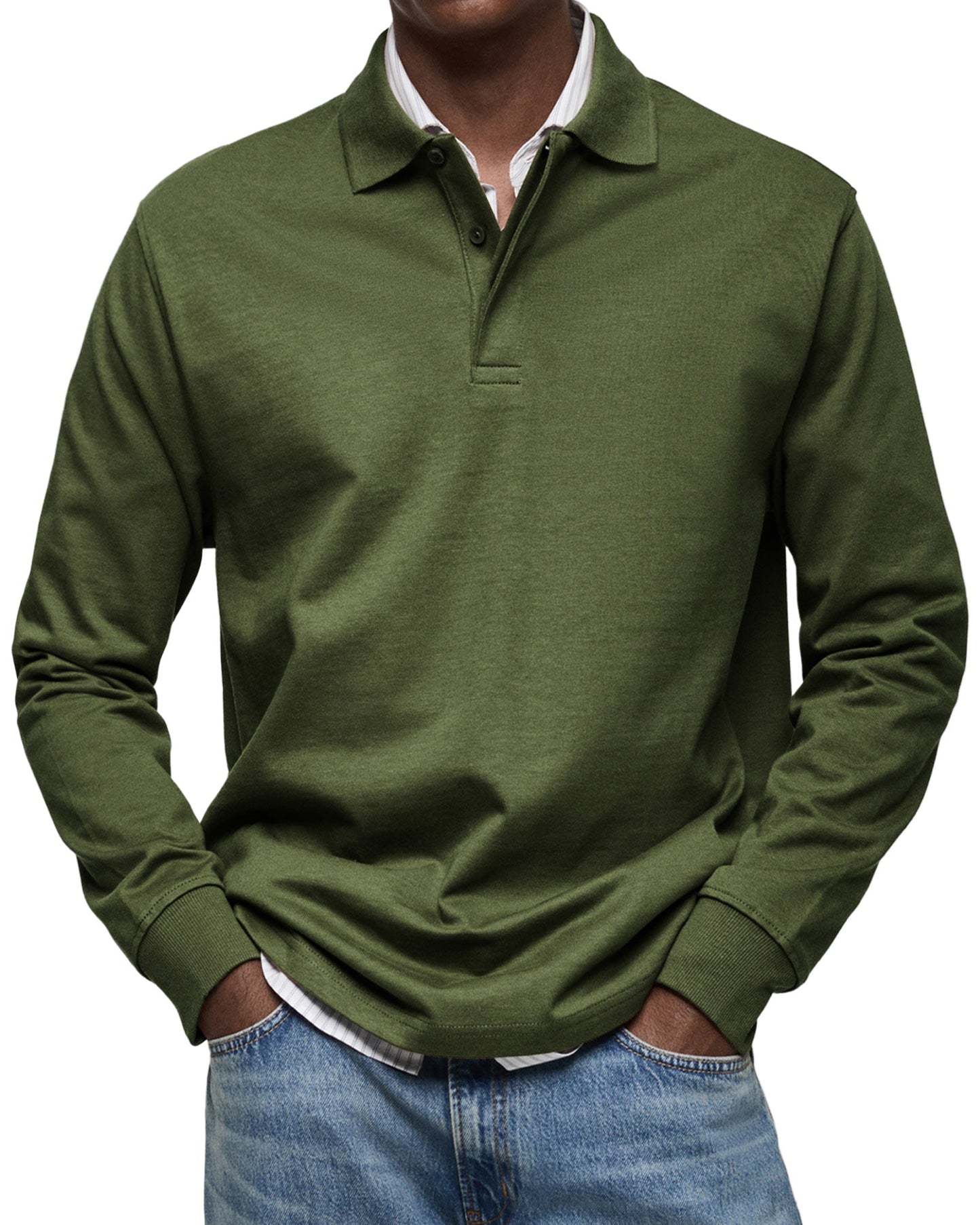 KOELMAN | POLO DE MANGA LARGA DE LUJO PARA HOMBRE