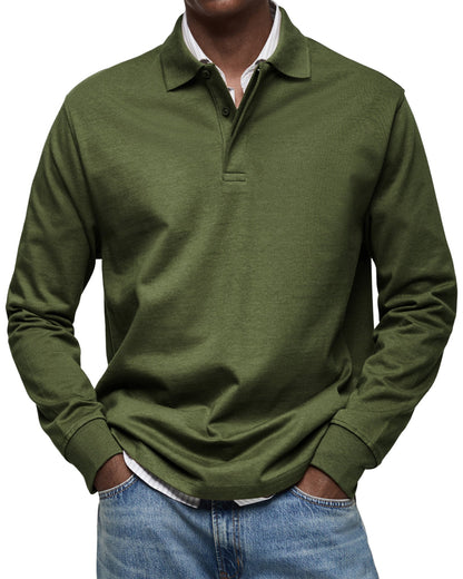 KOELMAN | POLO DE MANGA LARGA DE LUJO PARA HOMBRE