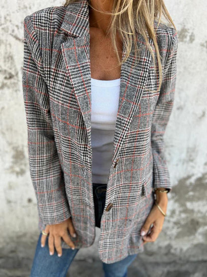 Alicja | Elegante chaqueta de cuadros para Mujer