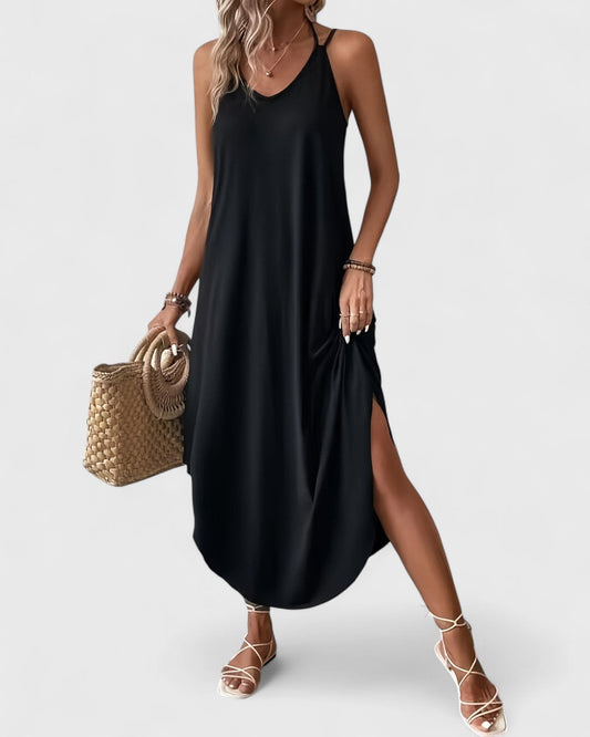 Anaelle - Camisola larga y fluida con tirantes finos