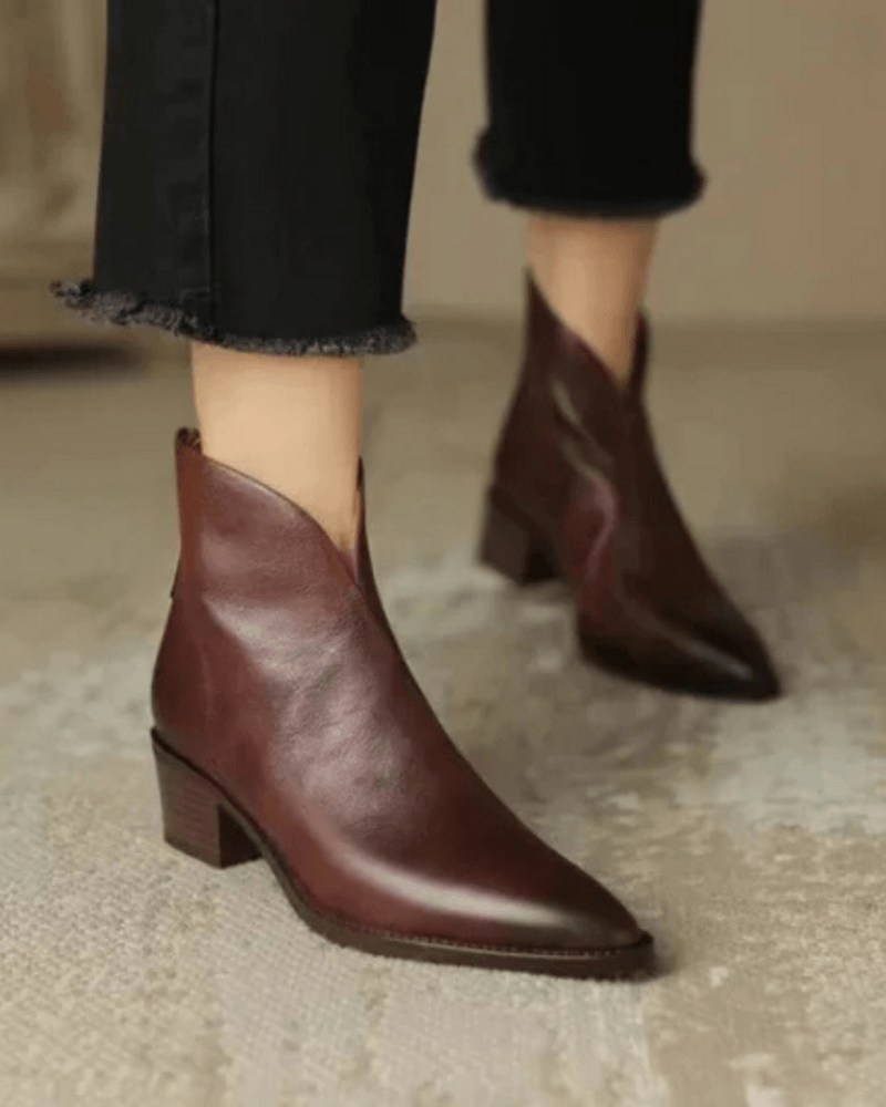 Lina - Botas elegantes de tacón de bloque hasta la rodilla para mujer