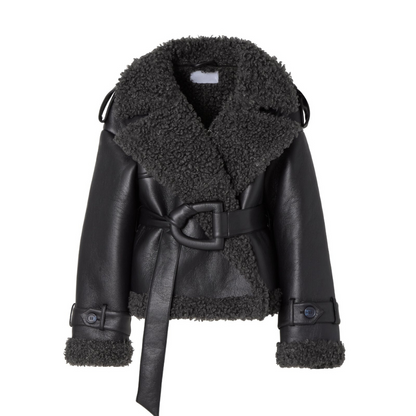Elvira | Abrigo de Shearling con Cinturón