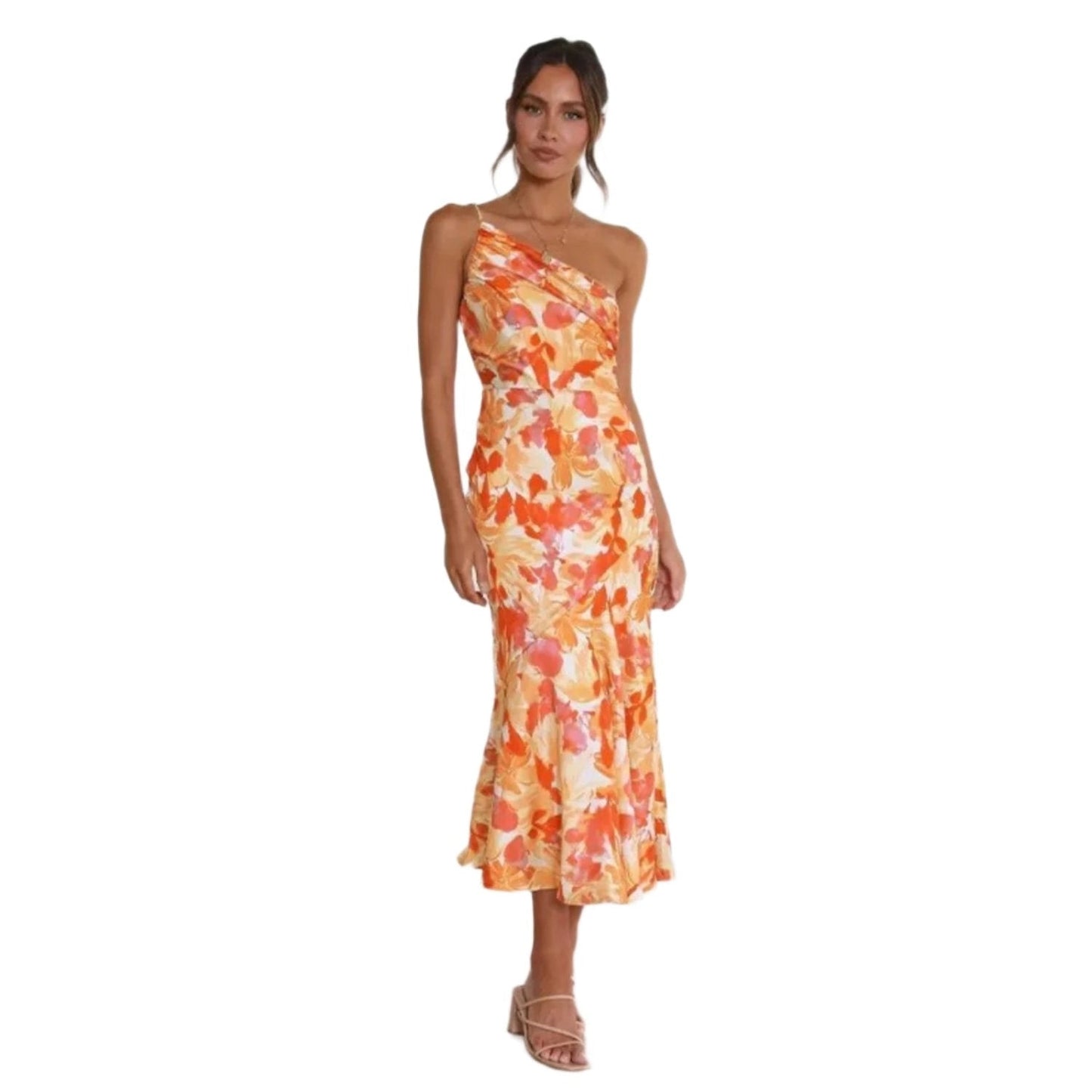 Sienna - Vestido maxi floral asimétrico para mujer