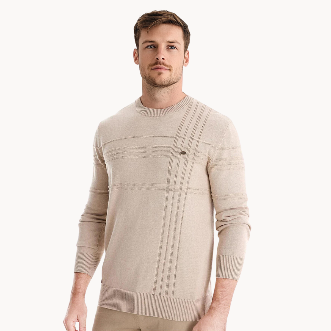 hoven™ | Suéter de Algodón para Hombre con Diseño de Rayas