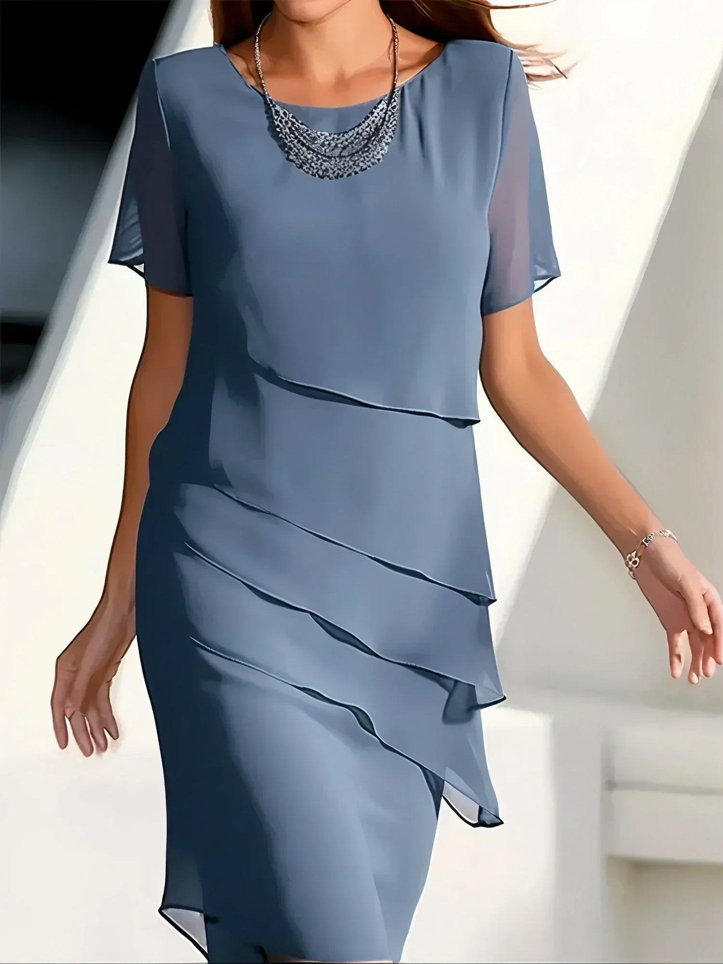 Monika™ | Elegante vestido midi con control de abdomen