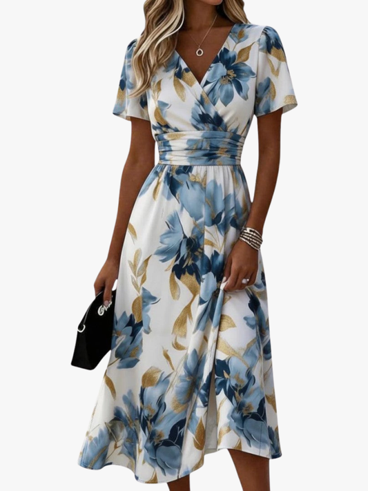 MORA | VESTIDO MIDI FLORAL MODERNO PARA MUJER