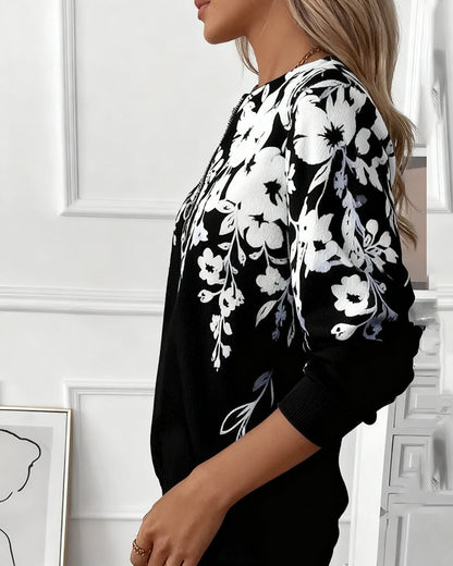 Marci | Sudadera estampada con media cremallera y cuello