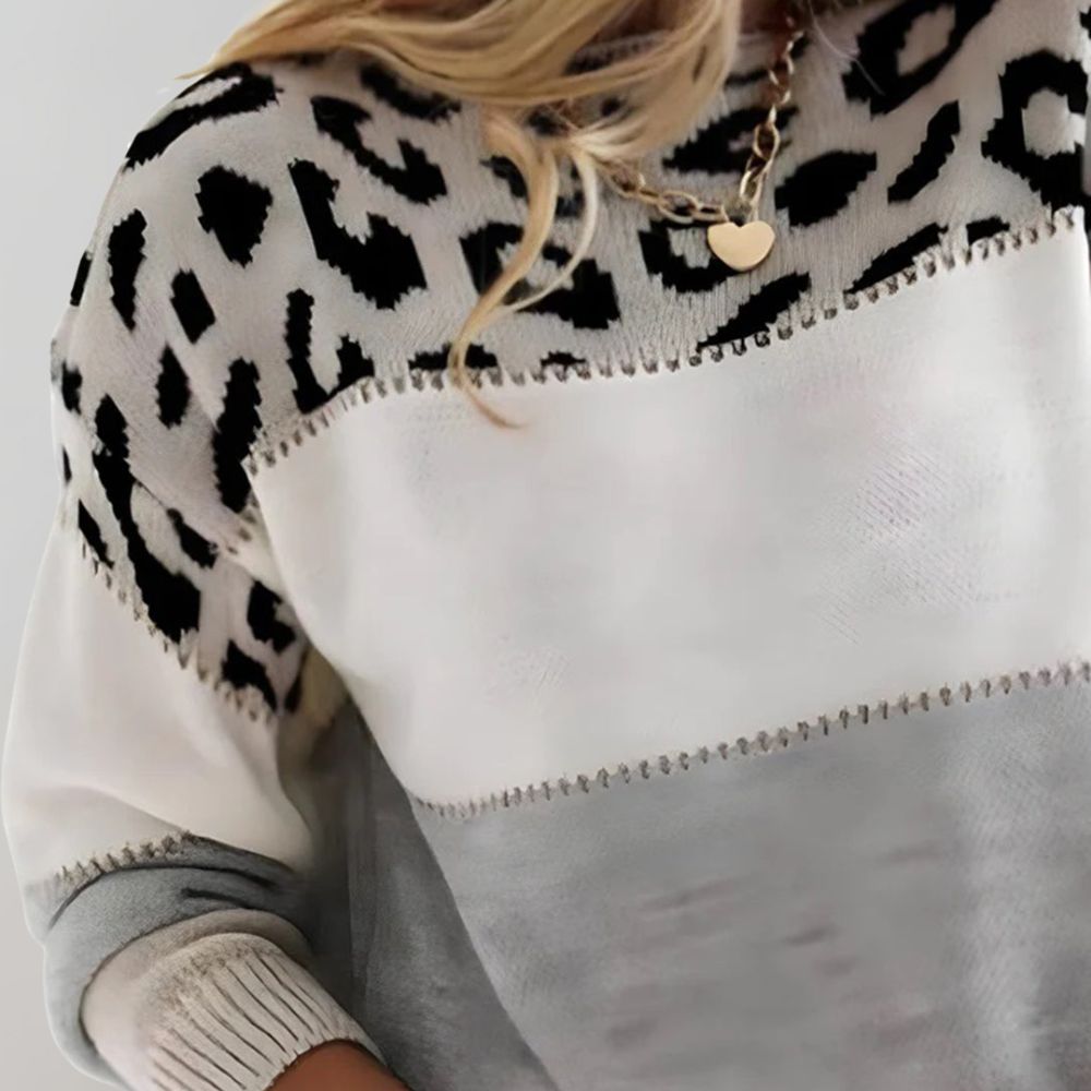 Pasca™ | Suéter de punto con estampado de leopardo