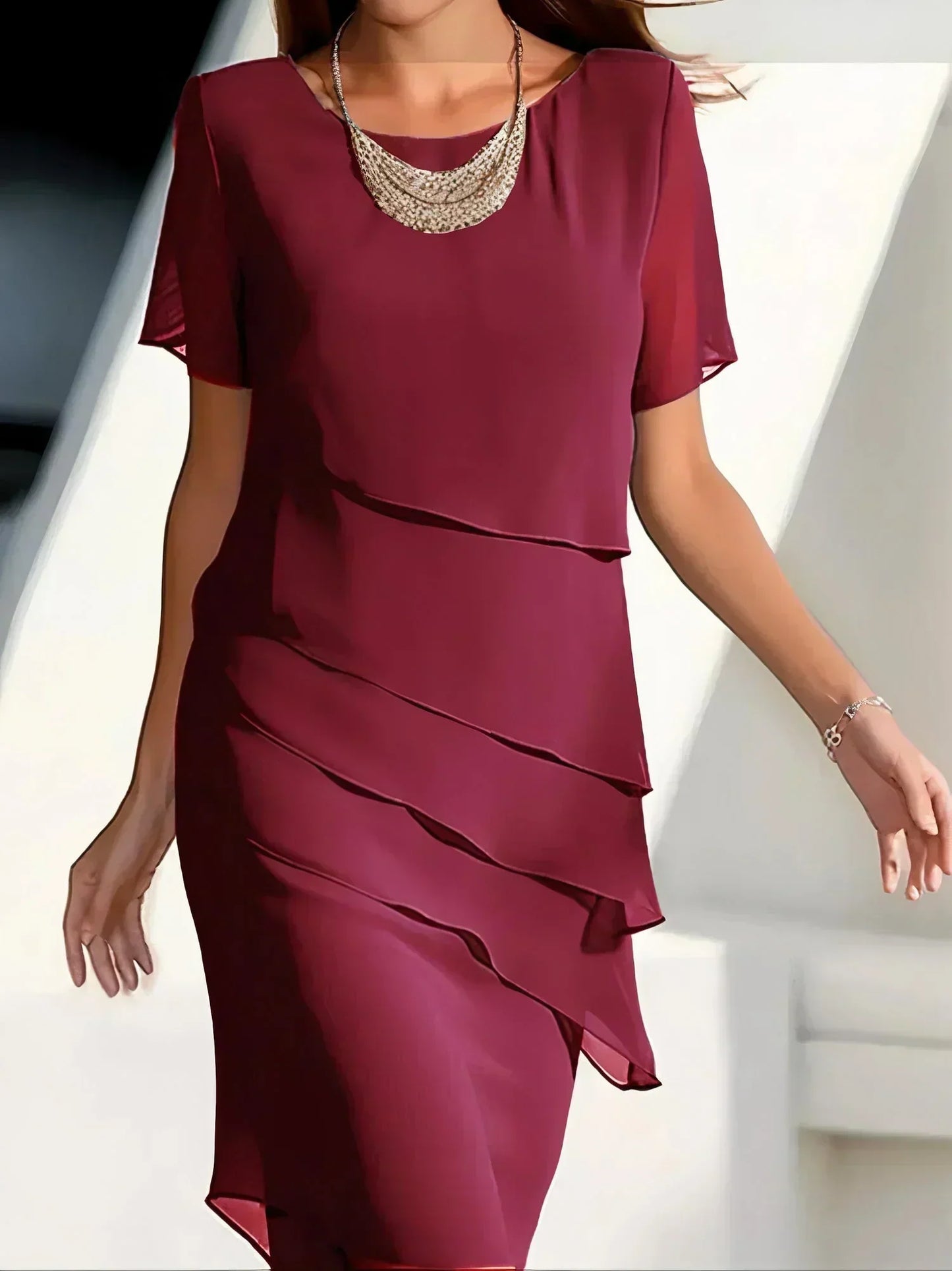 Monika™ | Elegante vestido midi con control de abdomen