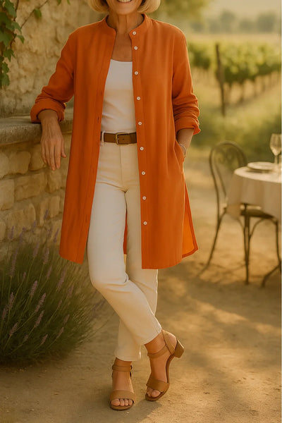 Camilya™ | Camisa acampanada estilo chaqueta